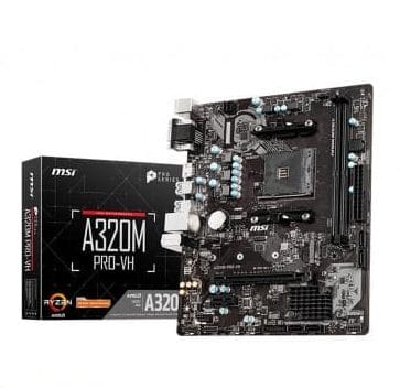 Mainboard MSI A320M PRO-VH (AMD A320, Socket AM4, m-ATX, 2 Khe Cắm RAM DDR4)