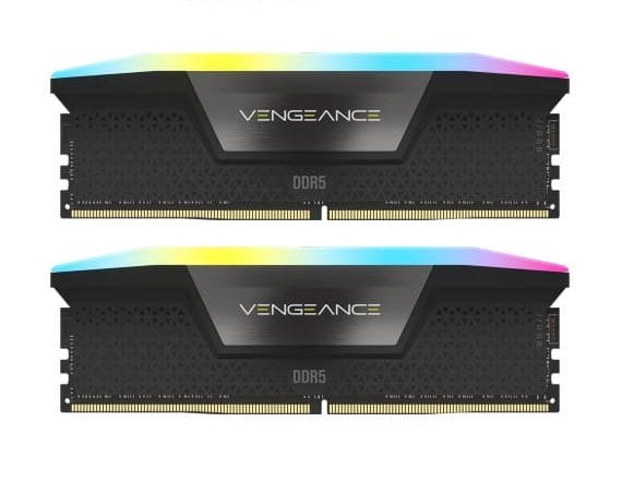 RAM DDR5 CORSAIR VENGEANCE RGB 32GB 6000MHz (2x16G) C36 BLACK