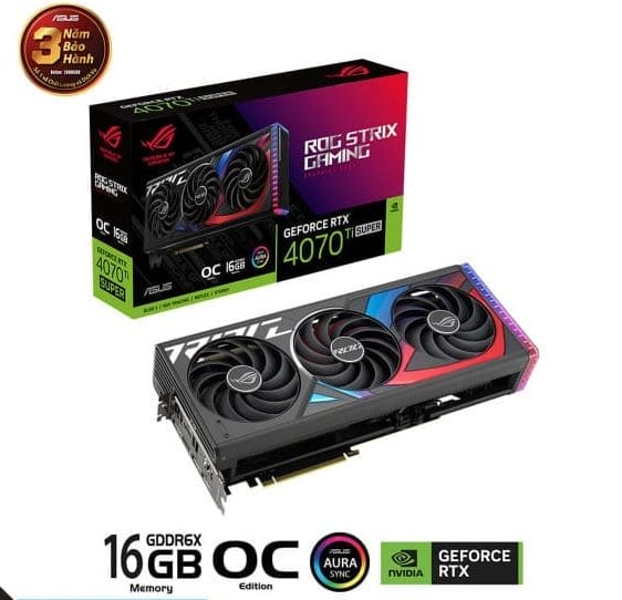 VGA ASUS ROG STRIX RTX 4070 Ti SUPER 16GB GDDR6X OC