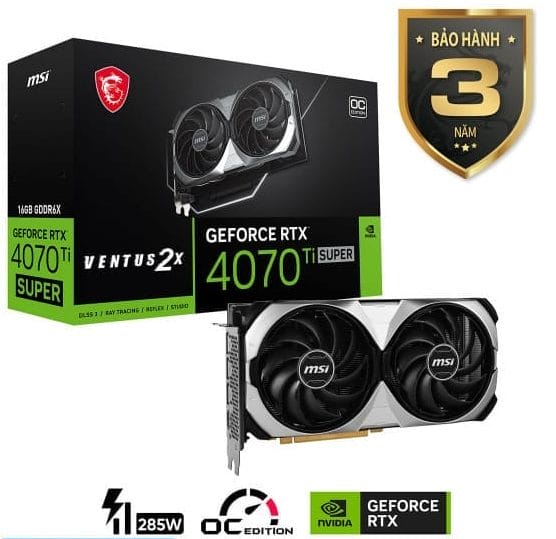 VGA MSI RTX 4070 Ti SUPER 16G VENTUS 2X OC