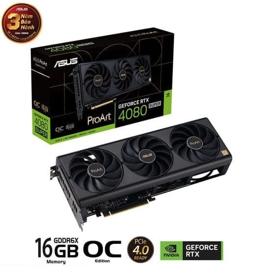 VGA ASUS PROART RTX 4080 SUPER 16GB GDDR6X OC