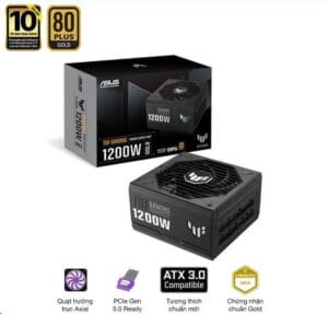Nguồn Asus TUF Gaming 1200W Gold  ATX 3.0 (80 Plus Gold/ Full Modular/ PCIe Gen 5.0)