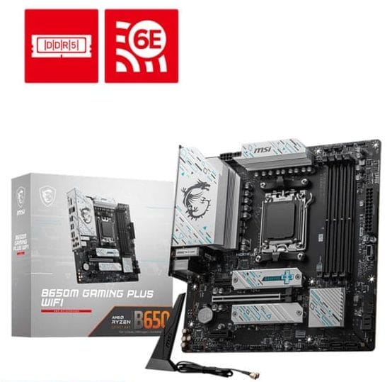 Mainboard MSI B650M GAMING PLUS WIFI (AMD B650, Socket AM5, m-ATX, 4 khe RAM DDR5)